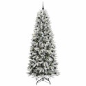 VidaXL Sztuczna choinka Biały 93 x 93 x 240 cm PVC, Plastik, Stal i PE