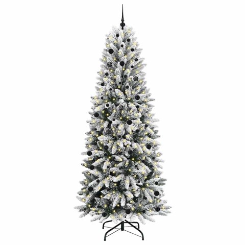 VidaXL Sztuczna choinka Biały 93 x 93 x 240 cm PVC, Plastik, Stal i PE