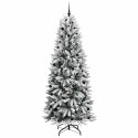 VidaXL Sztuczna choinka Biały 93 x 93 x 240 cm PVC, Plastik, Stal i PE