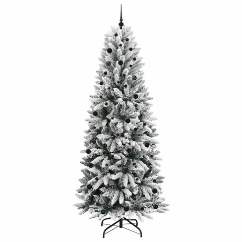 VidaXL Sztuczna choinka Biały 93 x 93 x 240 cm PVC, Plastik, Stal i PE