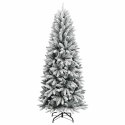 VidaXL Sztuczna choinka Biały 93 x 93 x 240 cm PVC, Plastik, Stal i PE