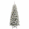 VidaXL Sztuczna choinka Biały 93 x 93 x 240 cm PVC, Plastik, Stal i PE