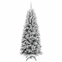 VidaXL Sztuczna choinka Biały 93 x 93 x 240 cm PVC, Plastik, Stal i PE