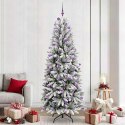 VidaXL Sztuczna choinka Biały 93 x 93 x 240 cm PVC, Plastik, Stal i PE