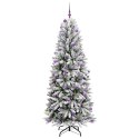 VidaXL Sztuczna choinka Biały 93 x 93 x 240 cm PVC, Plastik, Stal i PE