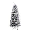 VidaXL Sztuczna choinka Biały 93 x 93 x 240 cm PVC, Plastik, Stal i PE