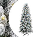 VidaXL Sztuczna choinka Biały 93 x 93 x 240 cm PVC, Plastik, Stal i PE
