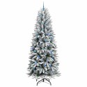 VidaXL Sztuczna choinka Biały 93 x 93 x 240 cm PVC, Plastik, Stal i PE