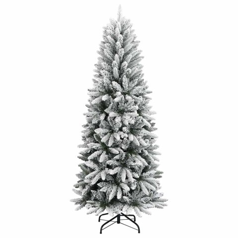 VidaXL Sztuczna choinka Biały 93 x 93 x 240 cm PVC, Plastik, Stal i PE