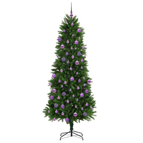CHOINKA Z 300 DIODAMI LED Z PODSTAWĄ ZIELONA 240CM