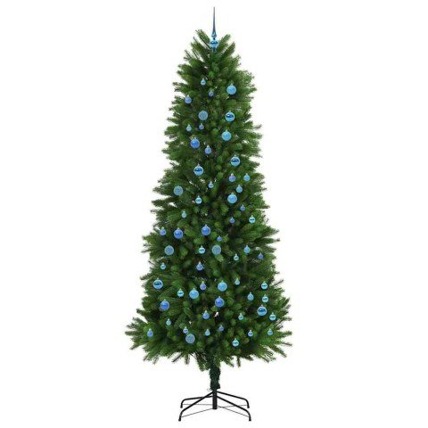 CHOINKA Z 300 DIODAMI LED Z PODSTAWĄ ZIELONA 240CM