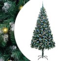 VidaXL Sztuczna choinka z podstawą Zielony 240 cm PVC i Stal i Plastik