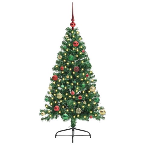 SZTUCZNA CHOINKA Z OŚWIETLENIEM WITH LEDS ZIELONY 150CM PVC