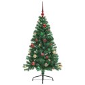 SZTUCZNA CHOINKA Z OŚWIETLENIEM WITH LEDS ZIELONY 150CM PVC