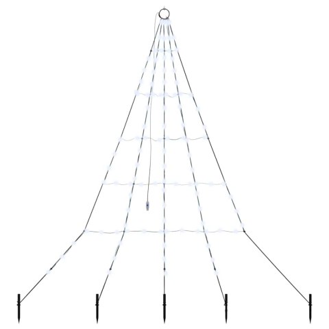 CHOINKA ŚWIĄTECZNA LED CHŁODNA BIEL 511CM METAL