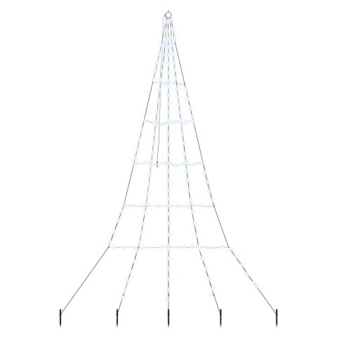 CHOINKA ŚWIĄTECZNA LED CHŁODNA BIEL 511CM METAL