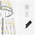 CHOINKA ŚWIĄTECZNA LED CIEPŁA BIEL 138.5X138.5X399CM METAL