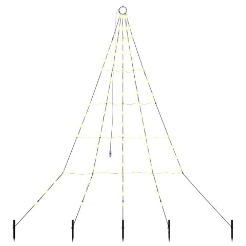 CHOINKA ŚWIĄTECZNA LED CIEPŁA BIEL 511CM METAL