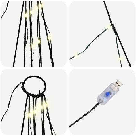 CHOINKA ŚWIĄTECZNA LED CIEPŁA BIEL 511CM METAL