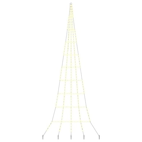 CHOINKA ŚWIĄTECZNA LED CIEPŁA BIEL 511CM METAL