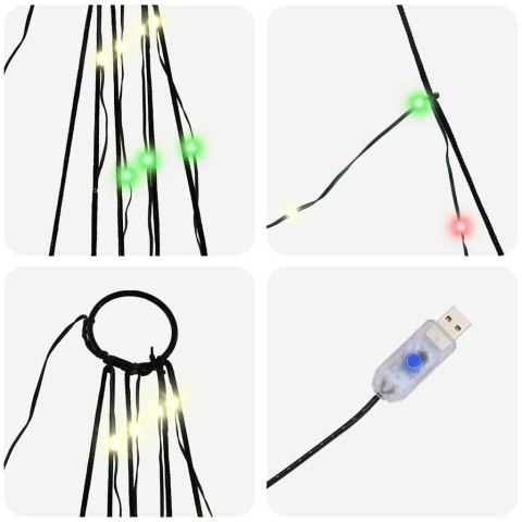 CHOINKA ŚWIĄTECZNA LED WIELOKOLOROWE 511CM METAL