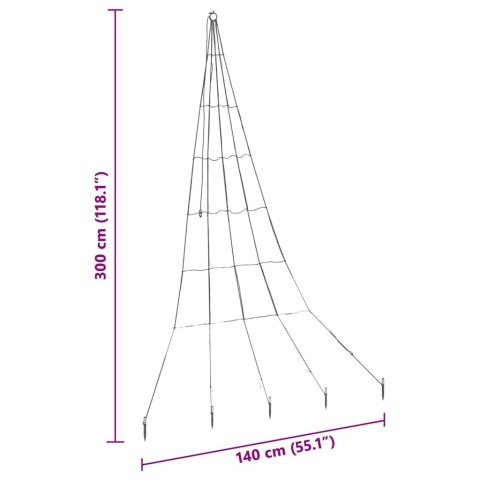 CHOINKA ŚWIĄTECZNA LED WIELOKOLOROWE 511CM METAL