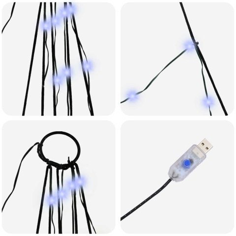 CHOINKA ŚWIĄTECZNA LED Z 112 DIODAMI LED NIEBIESKI 511CM METAL