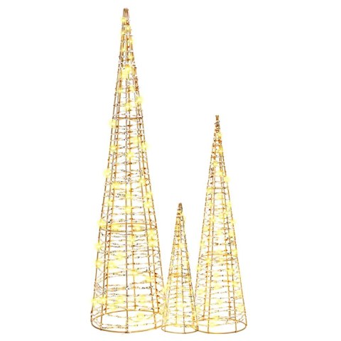 CHOINKA 3 PCS CIEPŁA BIEL 40CM 60CM 80CM PET