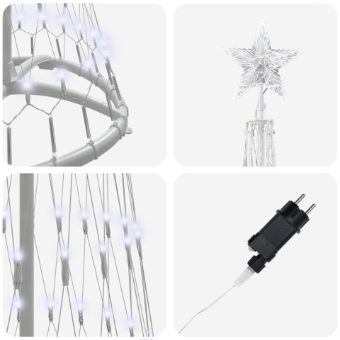 CHOINKA ŚWIĄTECZNA LED CHŁODNA BIEL 138.5X138.5X399CM