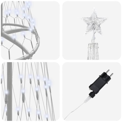 CHOINKA ŚWIĄTECZNA LED CHŁODNA BIEL 138.5X138.5X399CM