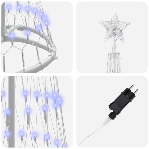 CHOINKA ŚWIĄTECZNA LED NIEBIESKI 138.5X138.5X399CM METAL