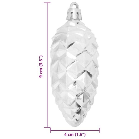 DEKORACJA CHOINKI 40 PCS SREBRNY