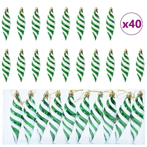 DEKORACJA CHOINKI 40 PCS ZIELONY