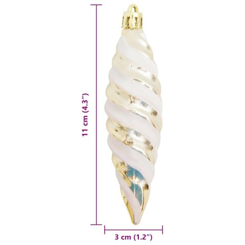 DEKORACJA CHOINKI 40 PCS SZAMPAŃSKI