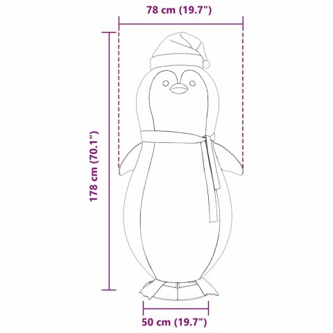 PINGWIN ŚNIEŻNY LED 180CM 600 DIOD CIEPŁA BIEL ZEWNĘTRZNA DEKORACJA