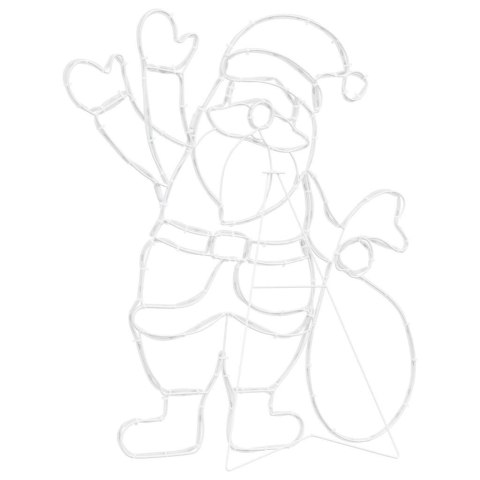 FIGURKA MIKOŁAJA DEKORACJA ŚWIĄTECZNA LED 168 DIOD ZEWNĘTRZNA/WEWNĘTRZNA WODOSZCZELNA, 58CM