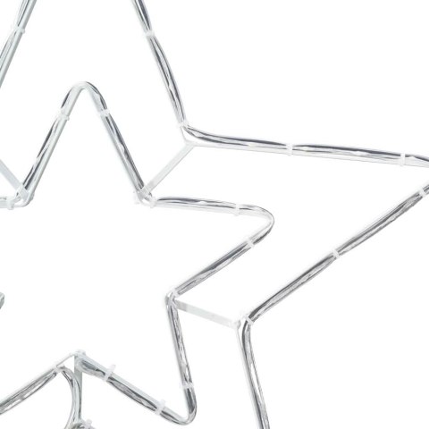 OŚWIETLONA GWIAZDA ŚWIĄTECZNA ZIMNA BIEL 51.5X50X0.65CM