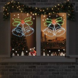 OŚWIETLONY DZWONEK ŚWIĄTECZNY WIELOKOLOROWE 56X46CM PVC