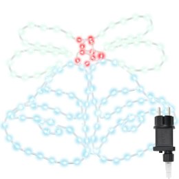 OŚWIETLONY DZWONEK ŚWIĄTECZNY WIELOKOLOROWE 56X46CM PVC