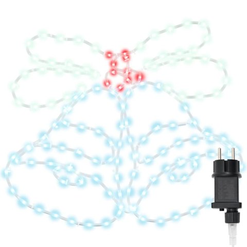 OŚWIETLONY DZWONEK ŚWIĄTECZNY WIELOKOLOROWE 56X46CM PVC