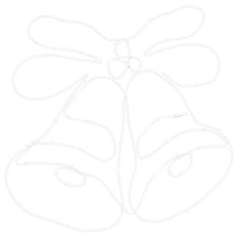 OŚWIETLONY DZWONEK ŚWIĄTECZNY WIELOKOLOROWE 56X46CM PVC