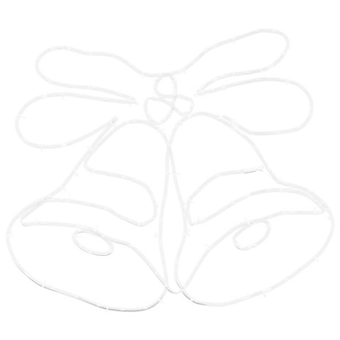 OŚWIETLONY DZWONEK ŚWIĄTECZNY WIELOKOLOROWE 56X46CM PVC