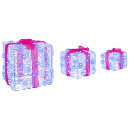 PUDEŁKO PREZENTOWE 3 PCS NIEBIESKI 20X 20X 20CM AKRYL