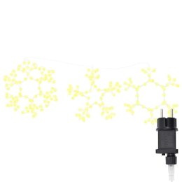 VidaXL Śnieżynka na Boże Narodzenie Ciepła biel 45 x 38 cm PVC