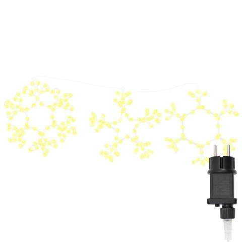 VidaXL Śnieżynka na Boże Narodzenie Ciepła biel 45 x 38 cm PVC