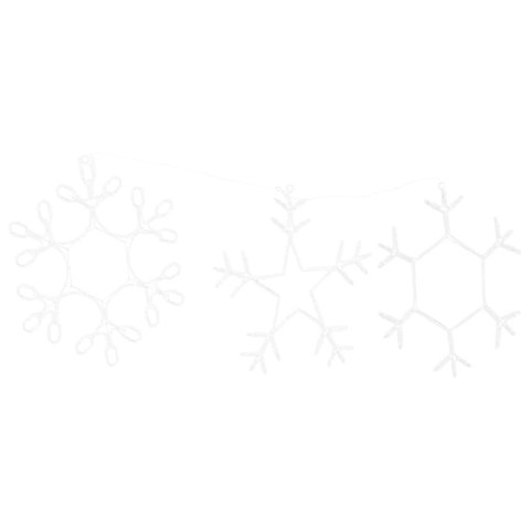 VidaXL Śnieżynka na Boże Narodzenie Ciepła biel 45 x 38 cm PVC