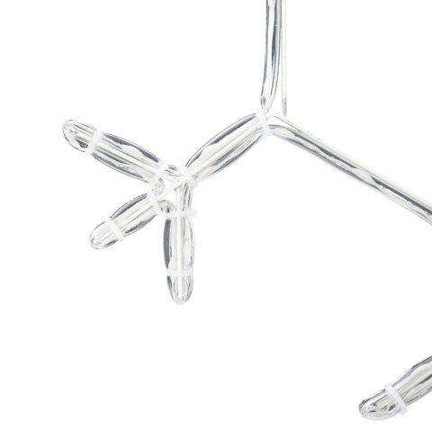 VidaXL Śnieżynka na Boże Narodzenie Ciepła biel 45 x 38 cm PVC