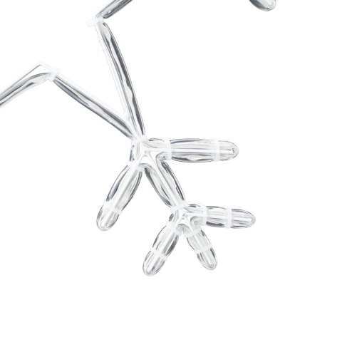 VidaXL Śnieżynka na Boże Narodzenie Ciepła biel 45 x 38 cm PVC