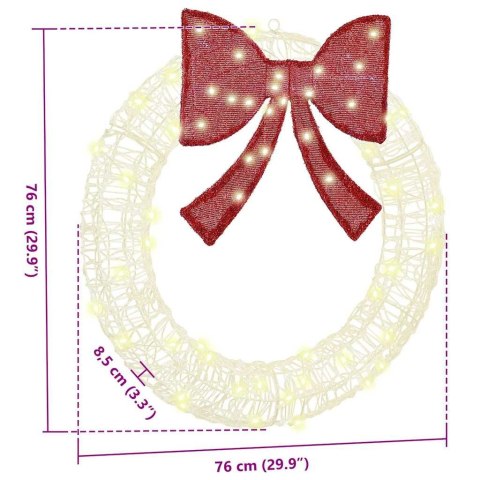 WIANEK ZE LED LIGHTS CIEPŁA BIEL 75CM AKRYL