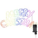 ZNAK ŚWIĄTECZNY Z 240 DIODAMI LED WIELOKOLOROWE 100X50CM PVC